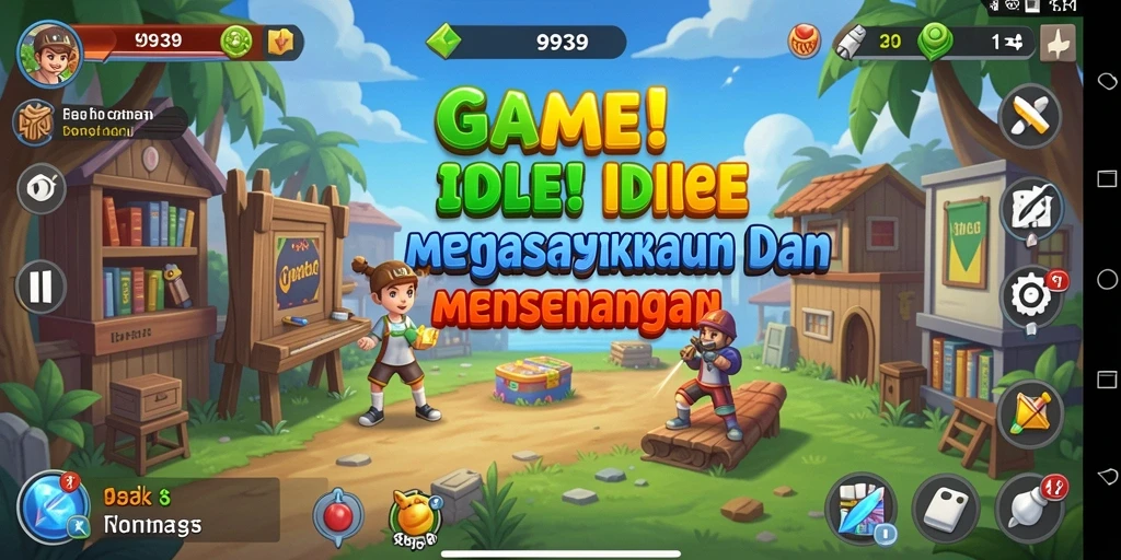 Tampilan gameplay Idle yang menarik dan seru di 9939.