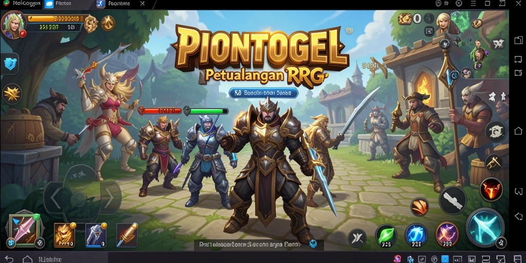 Tampilan gameplay RPG PIONTOGEL dengan aksi seru dan karakter menarik.