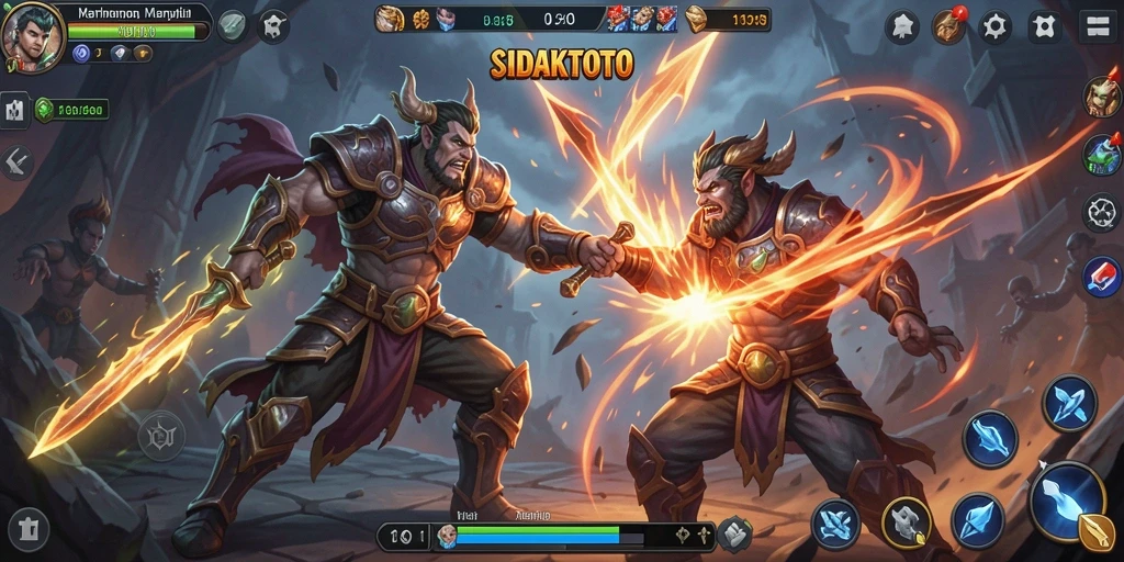 Tampilan aksi seru pertarungan dalam SIDAKTOTO yang mendebarkan.